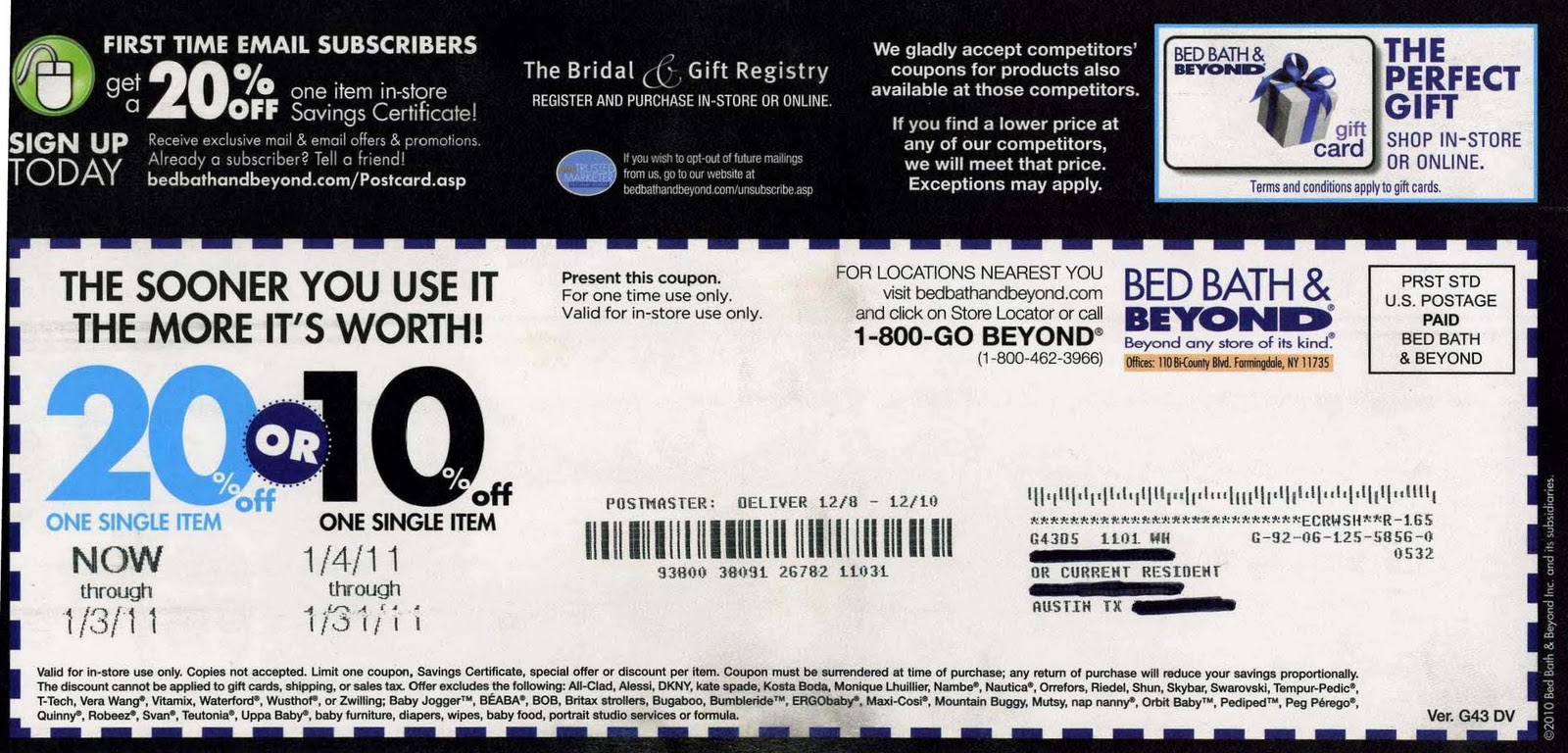 Can you use more than one Bed Bath & Beyond printable coupon for one purchase?